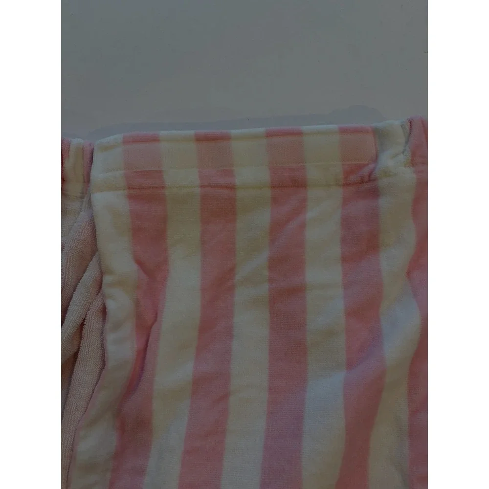 Victoria's Secret Body Wrap Towel Pink Striped  Bath Wrap Palm Leaf Design Beach